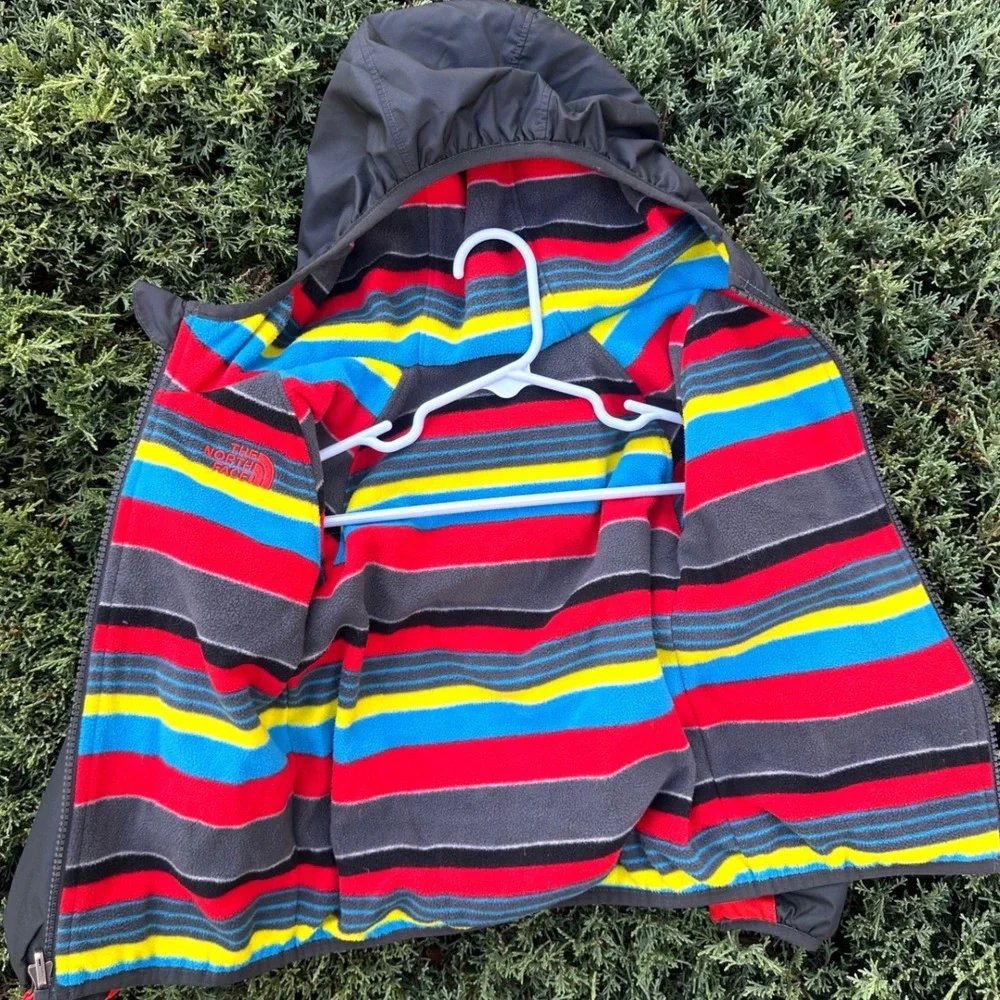 The North Face Kids Reversible Hooded Windbreaker Fleece Lined Jacket Size 3T